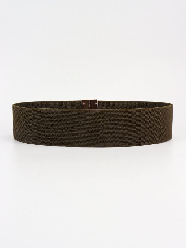 Alloy Buckle Elastic Belt - ShalayeFashion