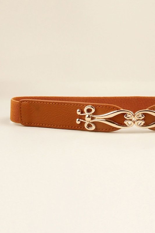 Alloy Buckle Elastic Belt - ShalayeFashion