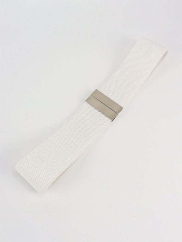 Alloy Buckle Elastic Belt - ShalayeFashion