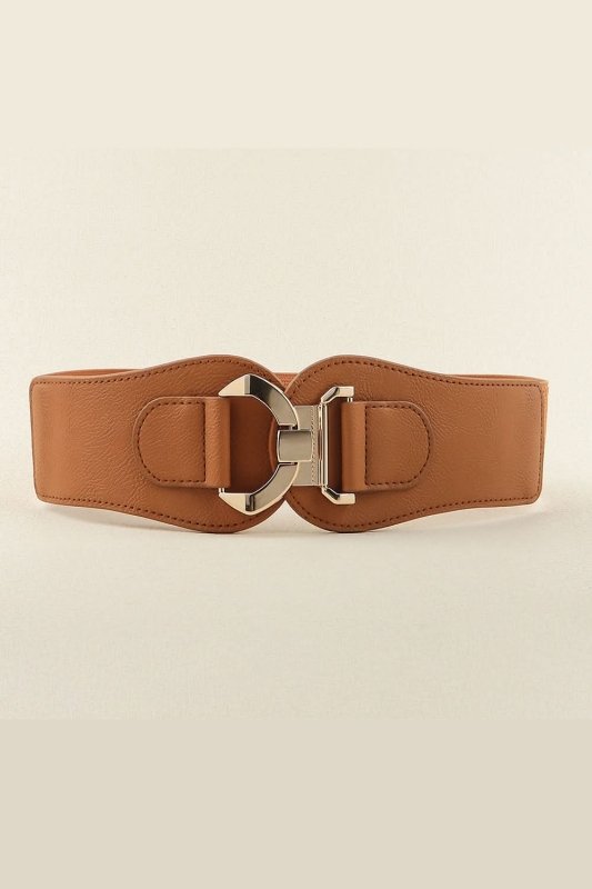 Alloy Buckle Elastic Belt - ShalayeFashion