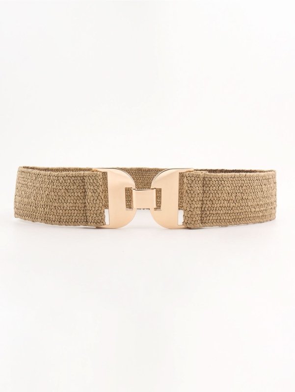 Alloy Buckle Elastic Belt - ShalayeFashion