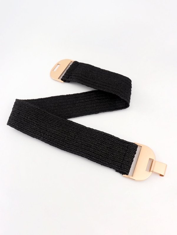 Alloy Buckle Elastic Belt - ShalayeFashion