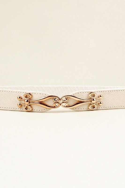 Alloy Buckle Elastic Belt - ShalayeFashion