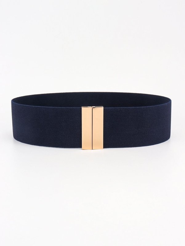Alloy Buckle Elastic Belt - ShalayeFashion