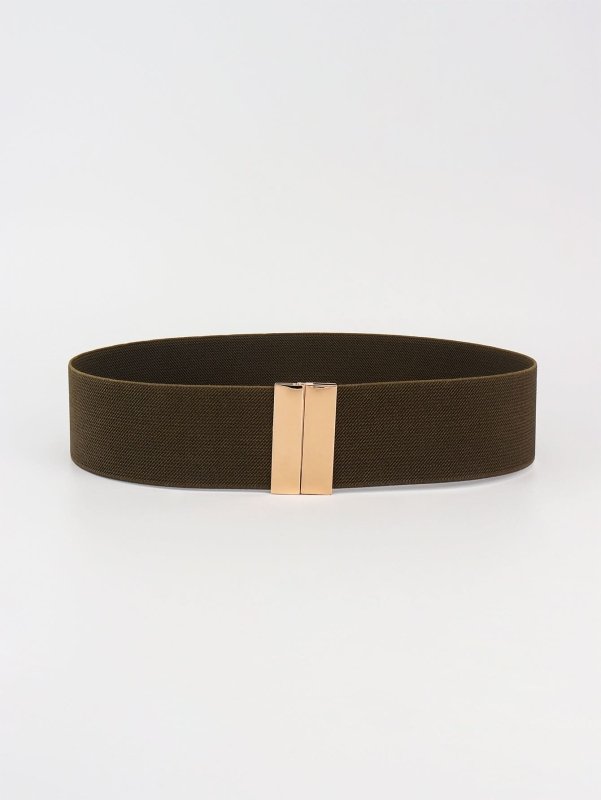Alloy Buckle Elastic Belt - ShalayeFashion