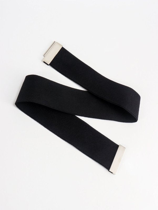 Alloy Buckle Elastic Belt - ShalayeFashion