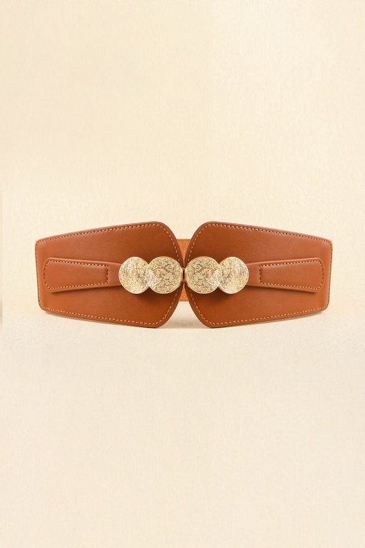 Alloy Buckle Elastic Belt - ShalayeFashion