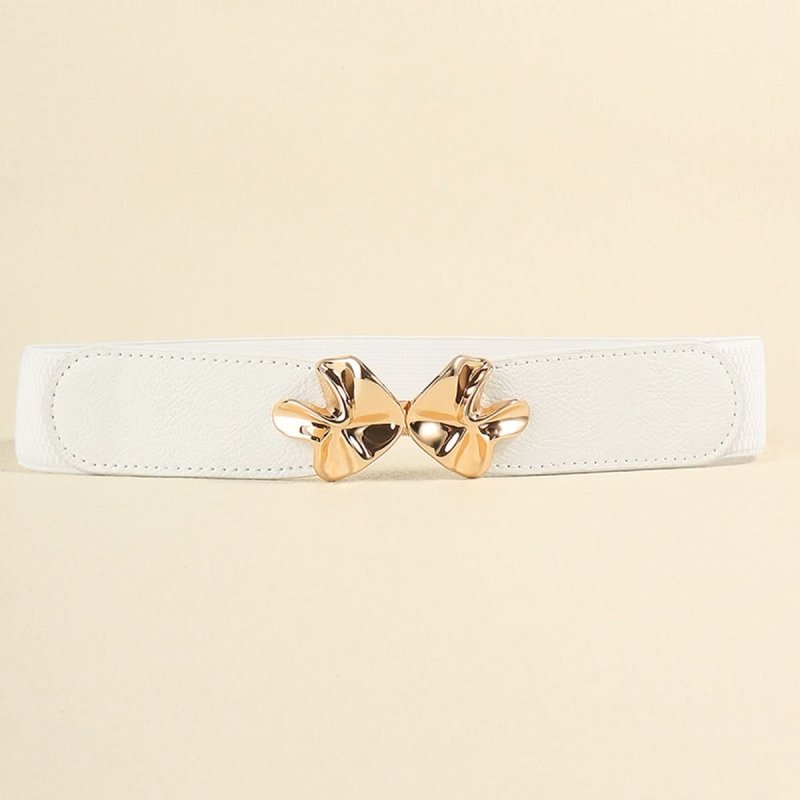 Alloy Buckle Elastic Belt - ShalayeFashion