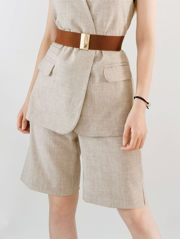 Alloy Buckle Elastic Belt - ShalayeFashion
