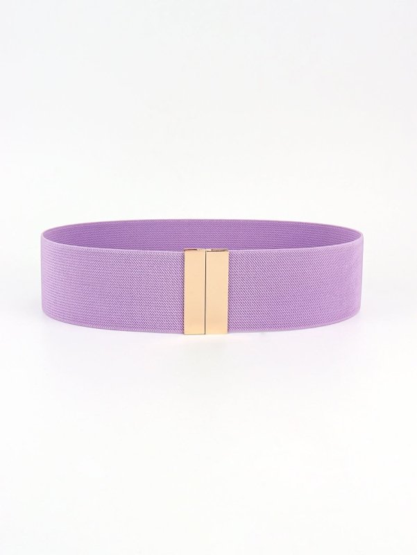 Alloy Buckle Elastic Belt - ShalayeFashion