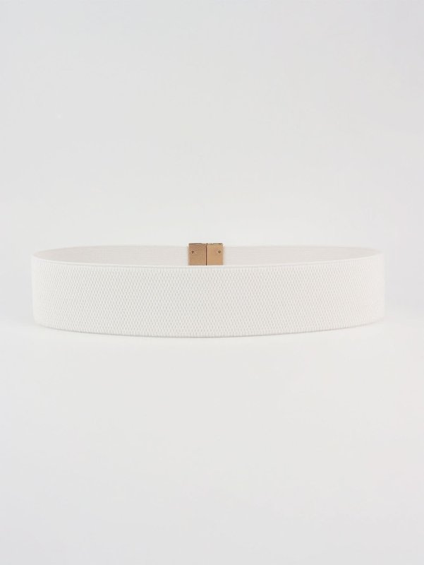 Alloy Buckle Elastic Belt - ShalayeFashion