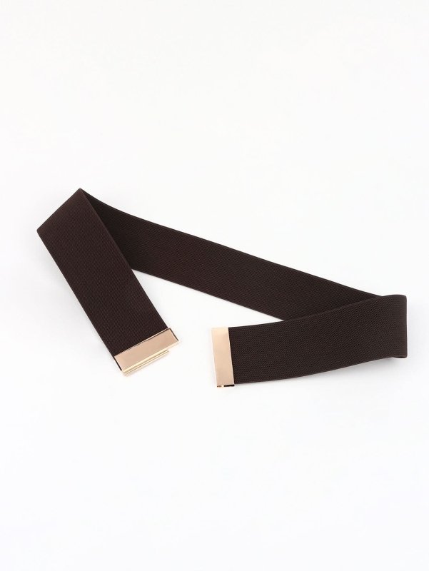 Alloy Buckle Elastic Belt - ShalayeFashion