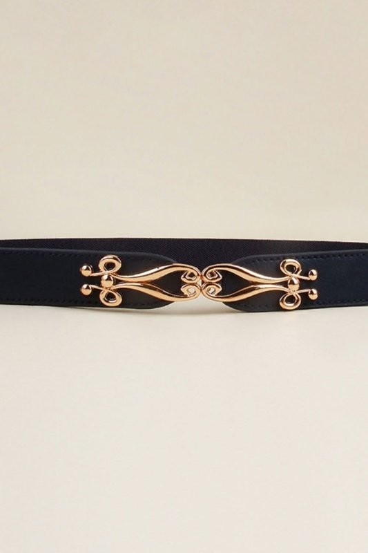 Alloy Buckle Elastic Belt - ShalayeFashion