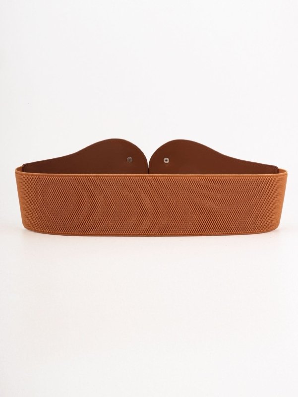 Alloy Buckle Elastic PU Belt - ShalayeFashion