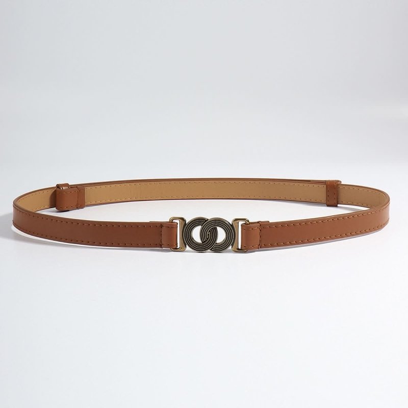 Alloy Buckle PU Belt - ShalayeFashion