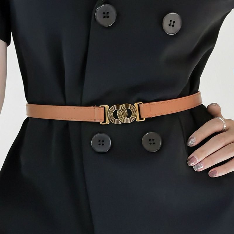 Alloy Buckle PU Belt - ShalayeFashion