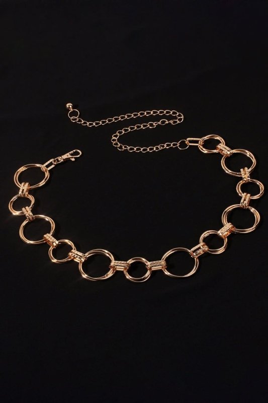 Alloy Chain Circle Shape Belt - ShalayeFashion