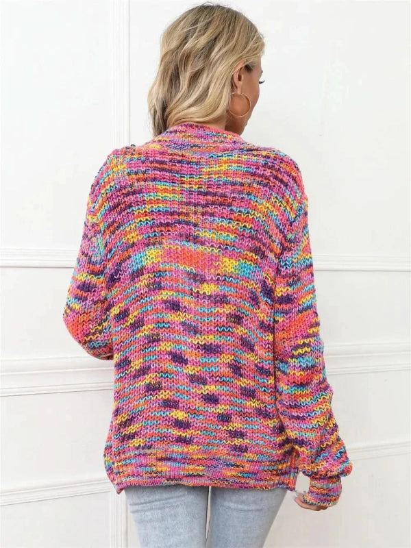 Angel Wings Button Up Dropped Shoulder Cardigan - ShalayeFashion