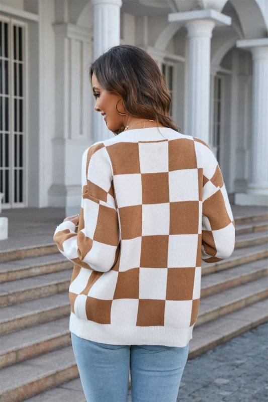 Angel Wings Button - Up V - Neck Dropped Shoulder Cardigan - ShalayeFashion