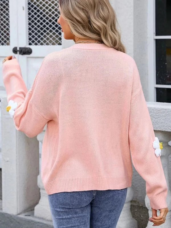 Angel Wings Crochet Flower Button Up Cardigan - ShalayeFashion