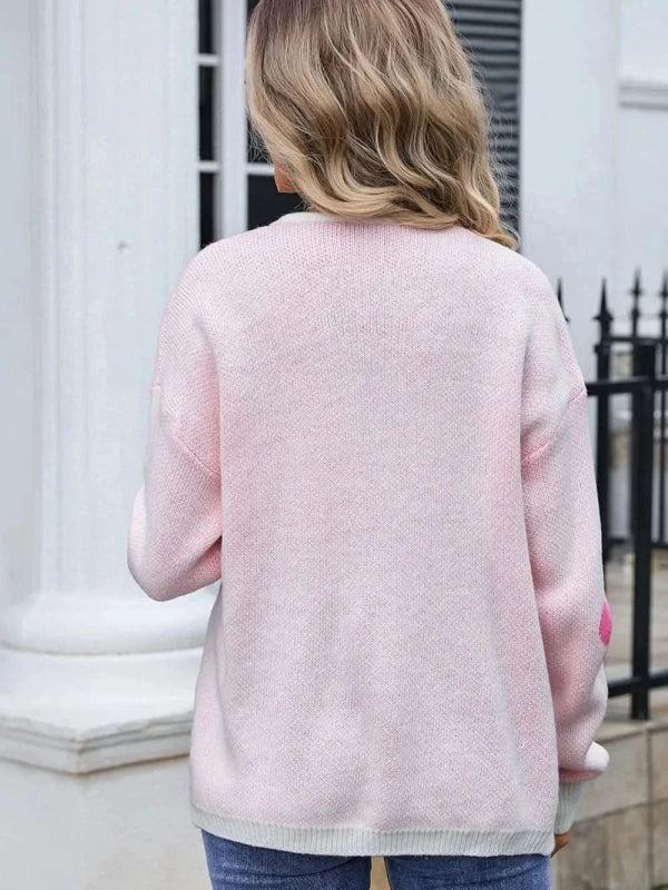 Angel Wings Flower Open Front Long Sleeve Cardigan - ShalayeFashion