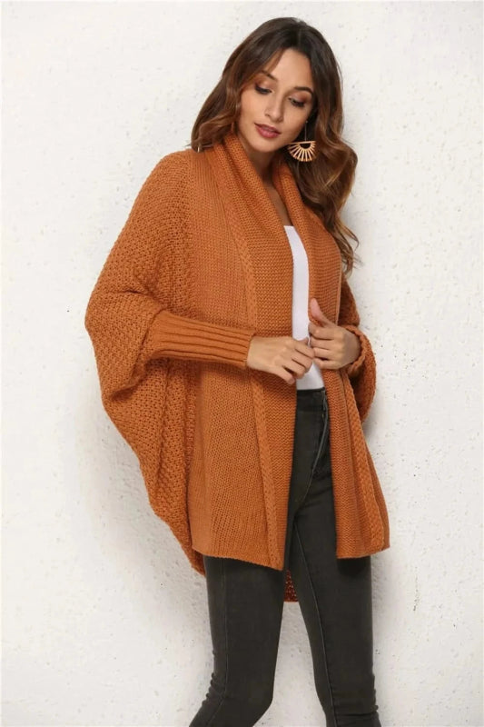 Angel Wings Open Front Batwing Sleeve Cardigan - ShalayeFashion