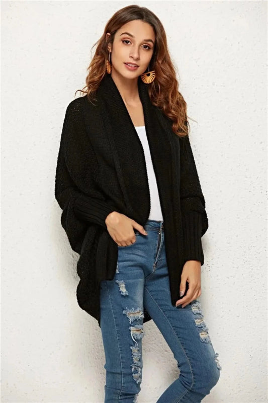 Angel Wings Open Front Batwing Sleeve Cardigan - ShalayeFashion