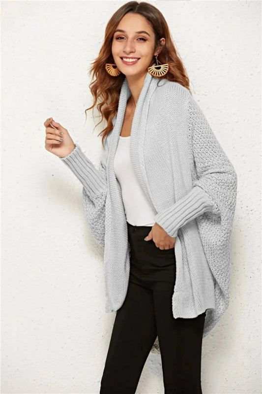 Angel Wings Open Front Batwing Sleeve Cardigan - ShalayeFashion