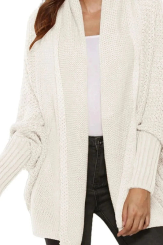 Angel Wings Open Front Batwing Sleeve Cardigan - ShalayeFashion