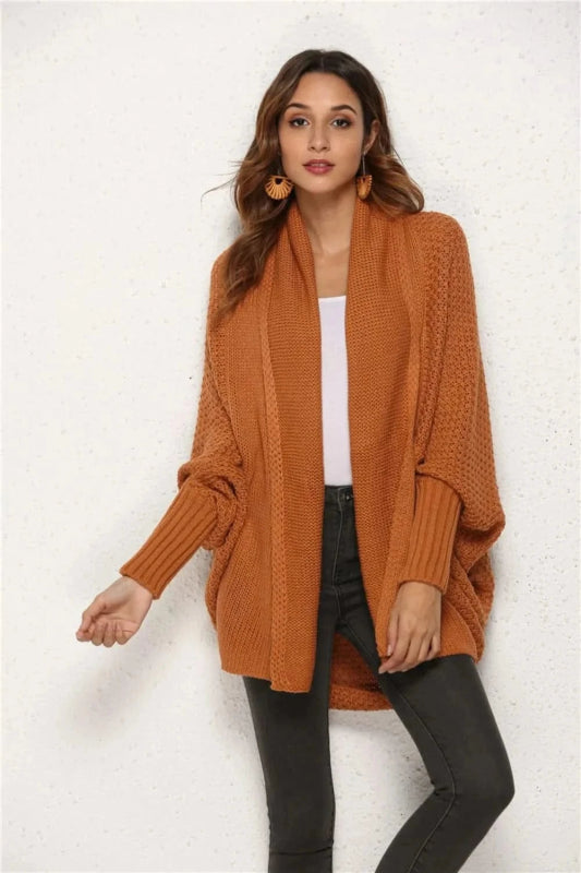 Angel Wings Open Front Batwing Sleeve Cardigan - ShalayeFashion