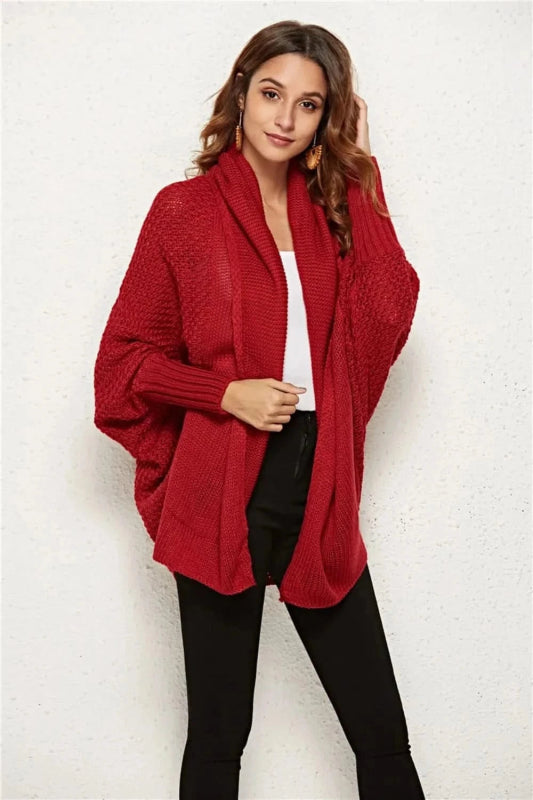Angel Wings Open Front Batwing Sleeve Cardigan - ShalayeFashion