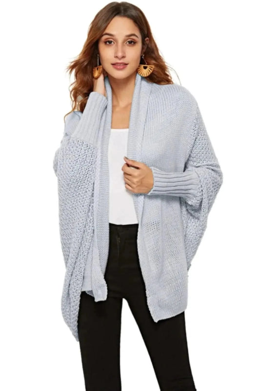 Angel Wings Open Front Batwing Sleeve Cardigan - ShalayeFashion