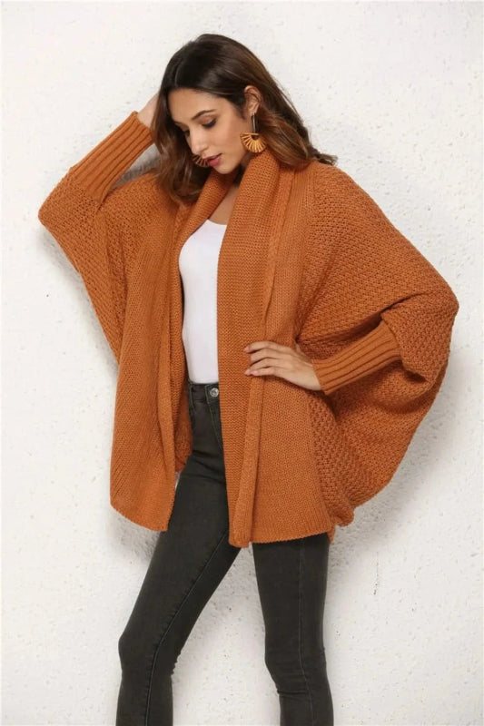 Angel Wings Open Front Batwing Sleeve Cardigan - ShalayeFashion