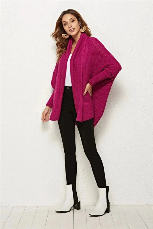 Angel Wings Open Front Batwing Sleeve Cardigan - ShalayeFashion