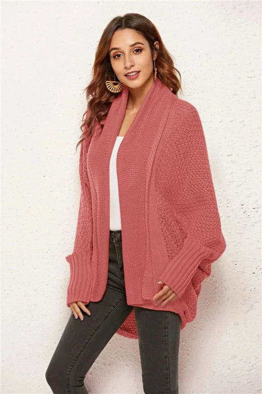 Angel Wings Open Front Batwing Sleeve Cardigan - ShalayeFashion