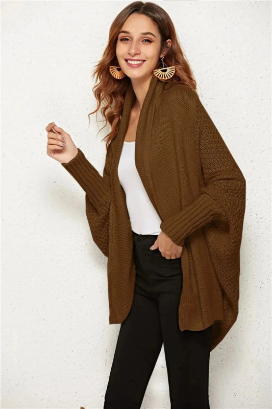 Angel Wings Open Front Batwing Sleeve Cardigan - ShalayeFashion