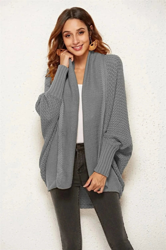 Angel Wings Open Front Batwing Sleeve Cardigan - ShalayeFashion