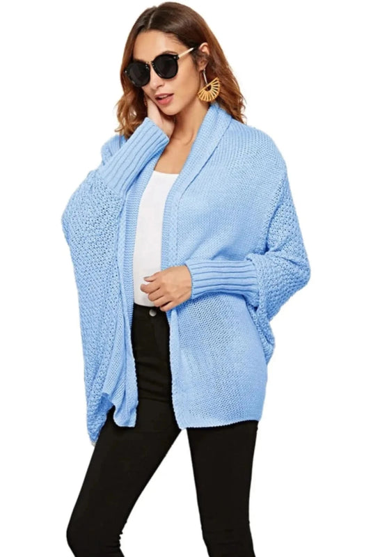 Angel Wings Open Front Batwing Sleeve Cardigan - ShalayeFashion