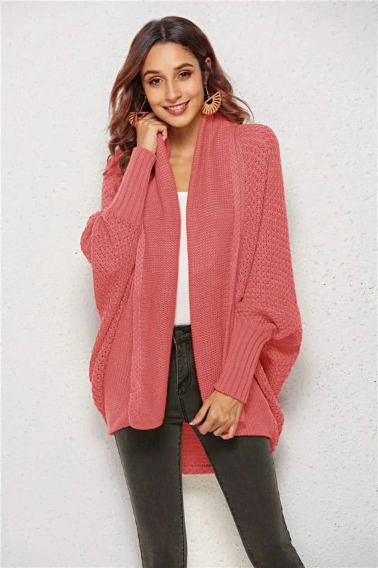 Angel Wings Open Front Batwing Sleeve Cardigan - ShalayeFashion
