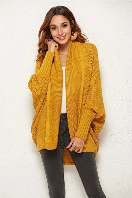 Angel Wings Open Front Batwing Sleeve Cardigan - ShalayeFashion