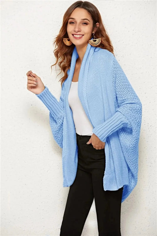 Angel Wings Open Front Batwing Sleeve Cardigan - ShalayeFashion