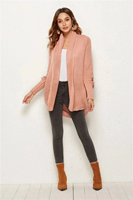 Angel Wings Open Front Batwing Sleeve Cardigan - ShalayeFashion