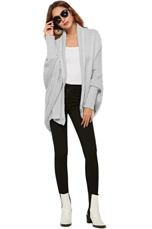 Angel Wings Open Front Batwing Sleeve Cardigan - ShalayeFashion