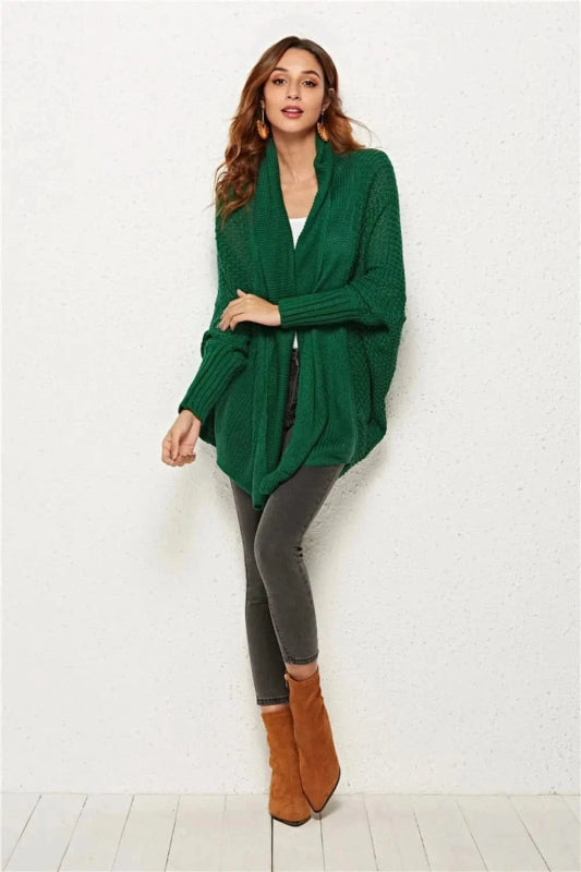 Angel Wings Open Front Batwing Sleeve Cardigan - ShalayeFashion