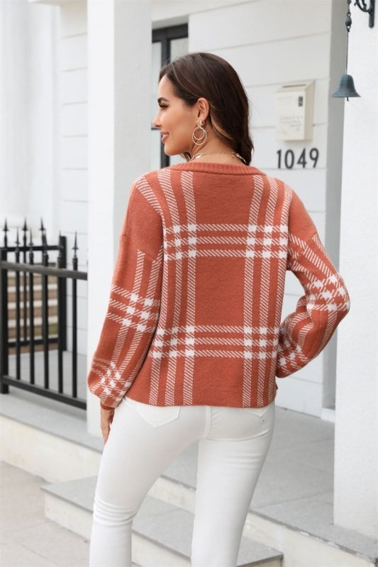 Angel Wings Printed Round Neck Dropped Shoulder Sweater - ShalayeFashion