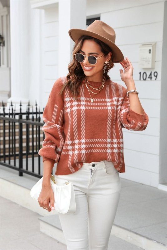 Angel Wings Printed Round Neck Dropped Shoulder Sweater - ShalayeFashion