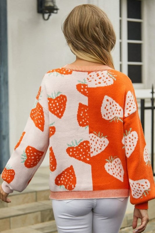 Angel Wings Printed V - Neck Button - Down Long Sleeve Cardigan - ShalayeFashion