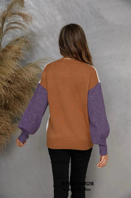 Angel Wings Round Neck Buttoned Knit Top - ShalayeFashion