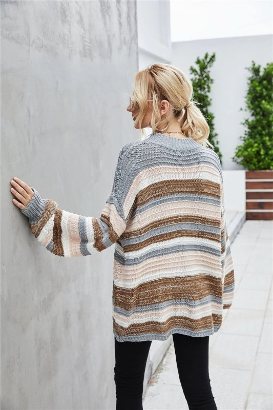 Angel Wings Round Neck Dropped Shoulder Sweater - ShalayeFashion