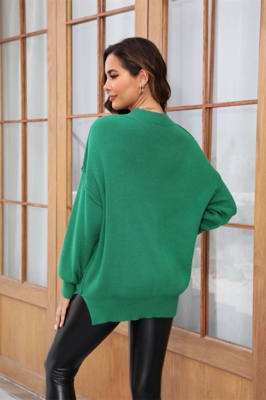 Angel Wings Round Neck Long Sleeve Sweater - ShalayeFashion